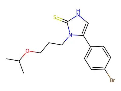 5-(4-bromophenyl)-1-[3-(propan-2-yloxy)propyl]-1H-imidazole-2-thiol structure