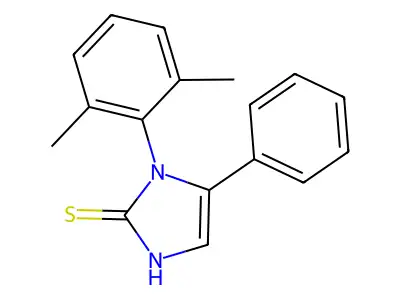 1-(2,6-dimethylphenyl)-5-phenyl-1H-imidazole-2-thiol structure