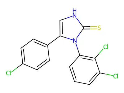 5-(4-chlorophenyl)-1-(2,3-dichlorophenyl)-1H-imidazole-2-thiol structure