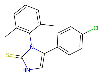 5-(4-chlorophenyl)-1-(2,6-dimethylphenyl)-1H-imidazole-2-thiol structure