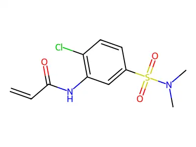 N-[2-chloro-5-(dimethylsulfamoyl)phenyl]prop-2-enamide structure