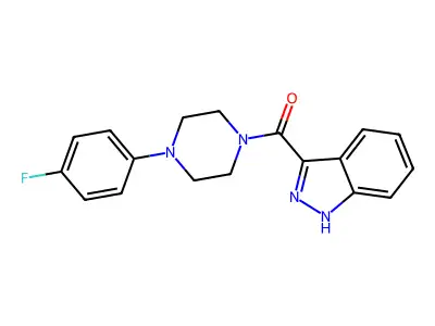 [4-(4-fluorophenyl)piperazin-1-yl]-(1H-indazol-3-yl)methanone structure