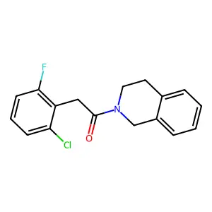 2-(2-chloro-6-fluorophenyl)-1-(3,4-dihydro-1H-isoquinolin-2-yl)ethanone structure