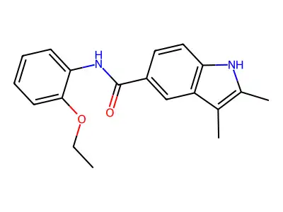 N-(2-ethoxyphenyl)-2,3-dimethyl-1H-indole-5-carboxamide structure