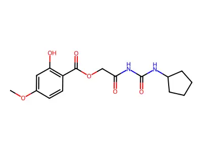 [2-(Cyclopentylcarbamoylamino)-2-oxoethyl] 2-hydroxy-4-methoxybenzoate structure