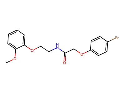 2-(4-bromophenoxy)-N-[2-(2-methoxyphenoxy)ethyl]acetamide structure