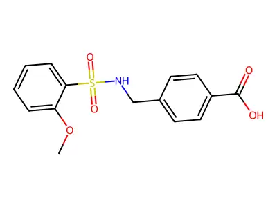 4-((2-Methoxybenzenesulfonamido)methyl)benzoic acid structure