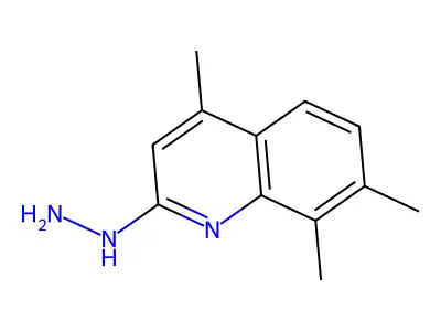 2-Hydrazino-4,7,8-trimethylquinoline structure