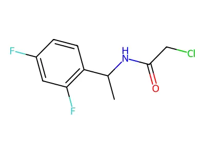 2-chloro-N-[1-(2,4-difluorophenyl)ethyl]acetamide structure
