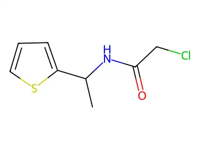 2-chloro-N-(1-(thiophen-2-yl)ethyl)acetamide structure