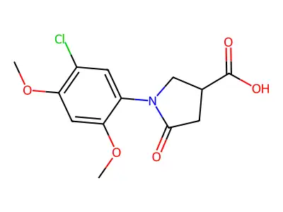 1-(5-Chloro-2,4-dimethoxyphenyl)-5-oxopyrrolidine-3-carboxylic acid structure