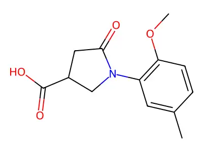 1-(2-Methoxy-5-methylphenyl)-5-oxopyrrolidine-3-carboxylic acid structure
