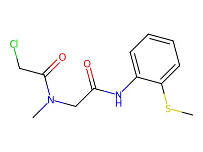 2-chloro-N-methyl-N-({[2-(methylsulfanyl)phenyl]carbamoyl}methyl)acetamide structure