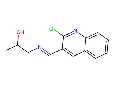 1-[(2-Chloroquinolin-3-yl)methylideneamino]propan-2-ol structure