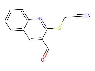 2-(3-Formylquinolin-2-yl)sulfanylacetonitrile structure