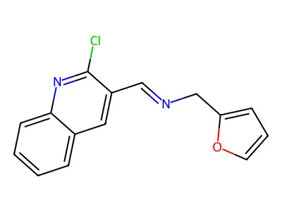 1-(2-chloroquinolin-3-yl)-N-(furan-2-ylmethyl)methanimine structure