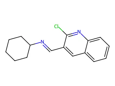 1-(2-chloroquinolin-3-yl)-N-cyclohexylmethanimine structure