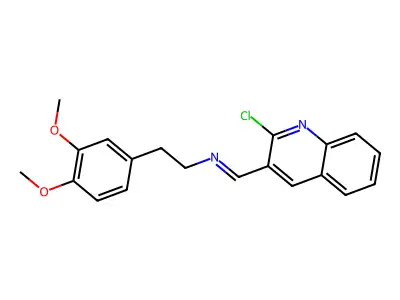 [(2-Chloroquinolin-3-yl)methylidene][2-(3,4-dimethoxyphenyl)ethyl]amine structure