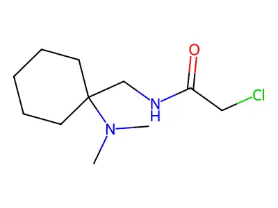 2-chloro-N-{[1-(dimethylamino)cyclohexyl]methyl}acetamide structure