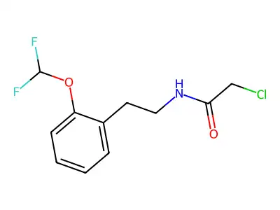2-chloro-N-{2-[2-(difluoromethoxy)phenyl]ethyl}acetamide structure