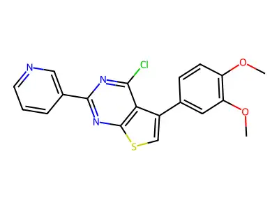 4-Chloro-5-(3,4-dimethoxyphenyl)-2-pyridin-3-ylthieno[2,3-d]pyrimidine structure
