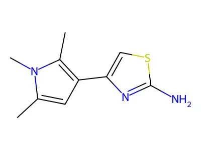 4-(1,2,5-Trimethylpyrrol-3-yl)-1,3-thiazol-2-amine structure
