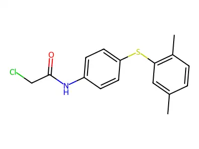 2-chloro-N-{4-[(2,5-dimethylphenyl)thio]phenyl}acetamide structure