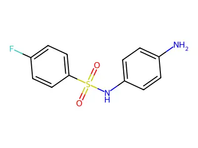 N-(4-aminophenyl)-4-fluorobenzene-1-sulfonamide structure