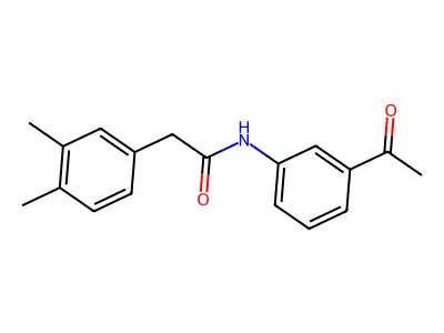 N-(3-acetylphenyl)-2-(3,4-dimethylphenyl)acetamide structure