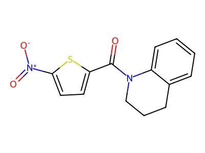 (3,4-Dihydroquinolin-1(2H)-yl)(5-nitrothiophen-2-yl)methanone structure
