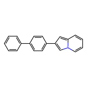2-(4-Phenylphenyl)indolizine structure