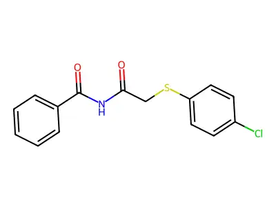 N-[2-(4-氯苯基)硫基乙酰基]苯甲酰胺 structure