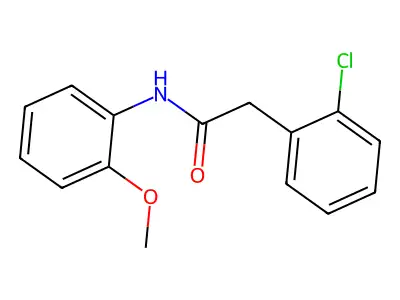 2-(2-chlorophenyl)-N-(2-methoxyphenyl)acetamide structure