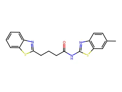 4-(Benzo[d]thiazol-2-yl)-N-(6-methylbenzo[d]thiazol-2-yl)butanamide structure
