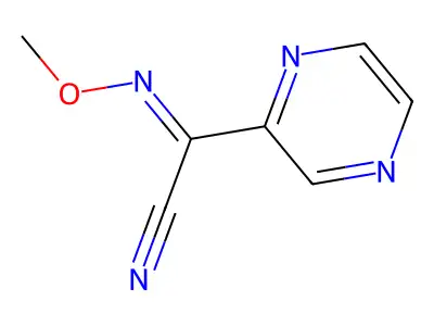 alpha-Methoxyiminopyrazineacetonitrile structure