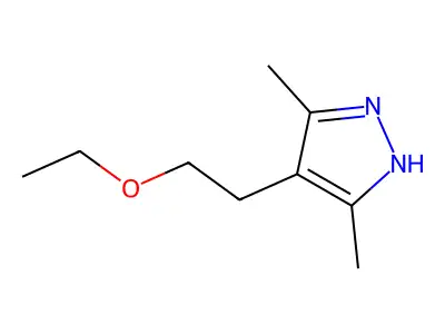 4-(2-ethoxyethyl)-3,5-dimethyl-1H-pyrazole structure