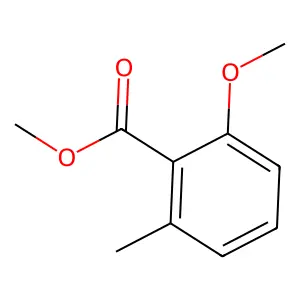 Benzoic acid, 2-methoxy-6-methyl-, methyl ester structure