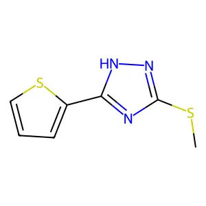 3-methylsulfanyl-5-thiophen-2-yl-1H-1,2,4-triazole structure