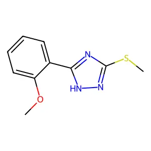 5-(2-methoxyphenyl)-3-methylsulfanyl-1H-1,2,4-triazole structure