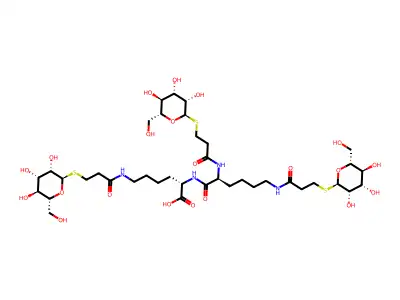 Trimannosyldilysine structure