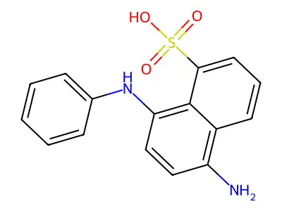 5-Amino-8-anilinonaphthalene-1-sulphonic acid structure