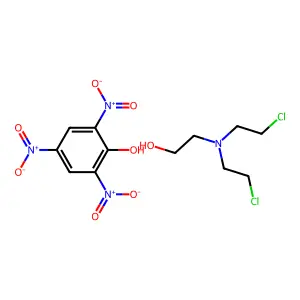 2-[Bis(2-chloroethyl)amino]ethanol;2,4,6-trinitrophenol structure