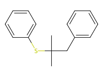 Benzene, [(1,1-dimethyl-2-phenylethyl)thio]- structure