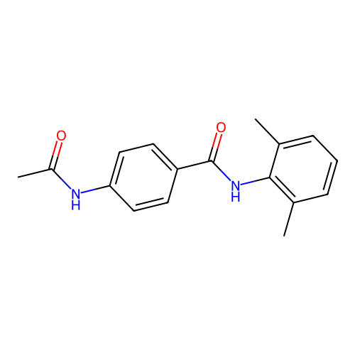 4-(acetylamino)-N-(2,6-dimethylphenyl)benzamide structure