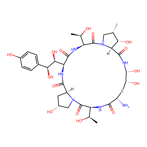 echinocandin B nucleus structure