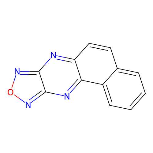 Benzo[f]1,2,5-oxadiazolo[3,4-b]quinoxaline structure