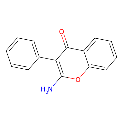 2-amino-3-phenyl-4H-chromen-4-one structure