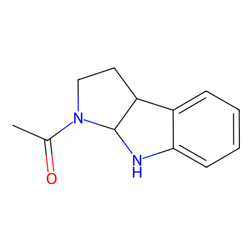 Tetrahydropyrro[2,3-b]-1H-2,3-dihydroindole, 1-acetyl- structure