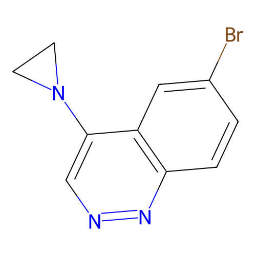 4-(1-Aziridinyl)-6-bromocinnoline structure