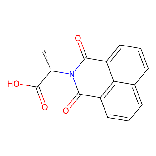 S-1,3-Dioxo-1H-benz<de>isoquinoline-2(3H)-2'-propionic acid structure